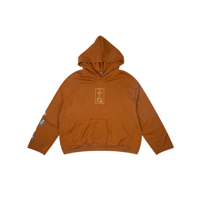 I WISH YOU WERE HERE BROWN BUTTERFLIES HOODIE