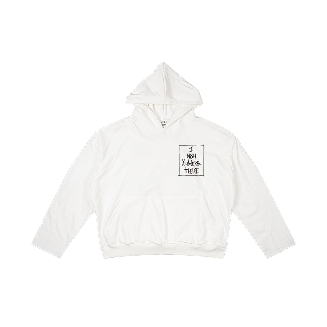 I WISH YOU WERE HERE CLASSIC HOODIE WHITE