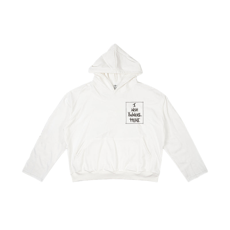 I WISH YOU WERE HERE CLASSIC HOODIE WHITE