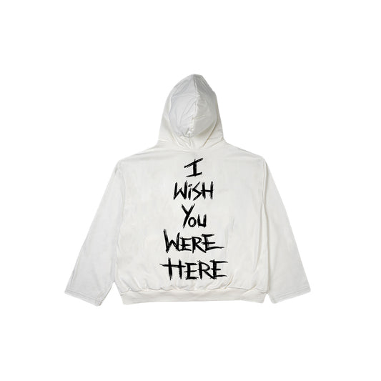 I WISH YOU WERE HERE CLASSIC HOODIE WHITE