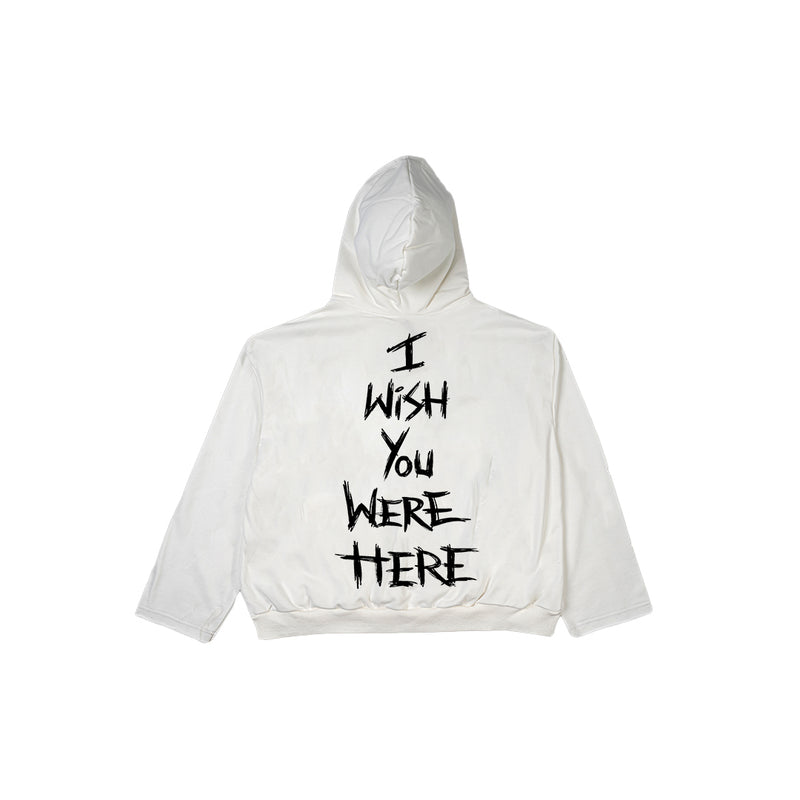 I WISH YOU WERE HERE CLASSIC HOODIE WHITE