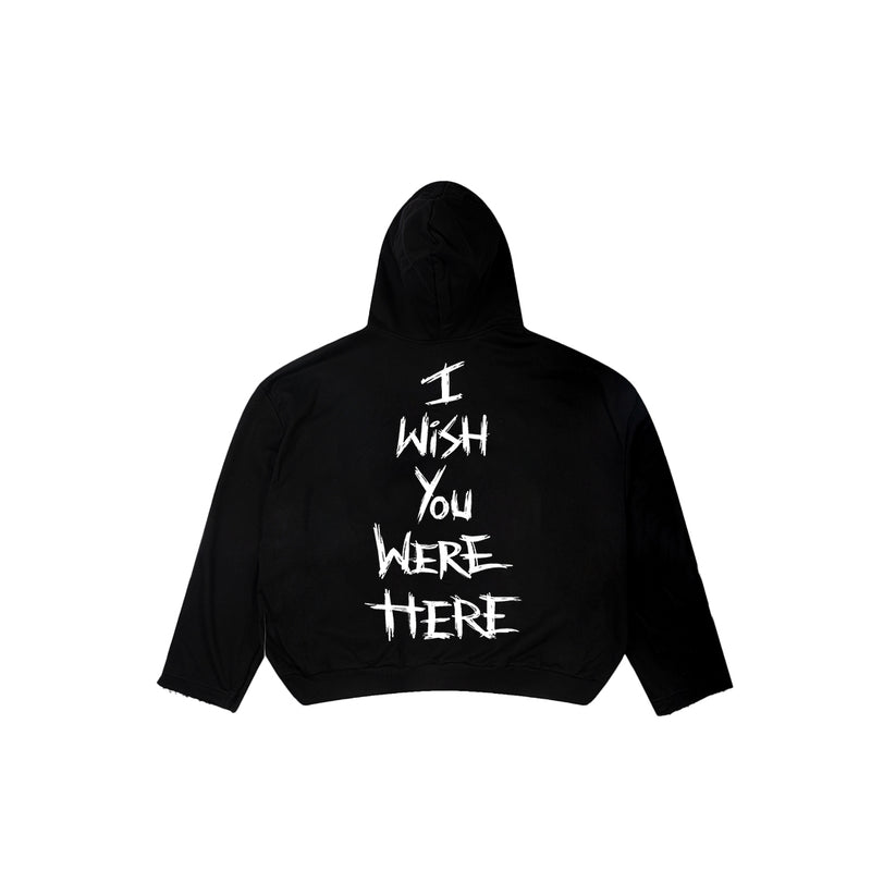 I WISH YOU WERE HERE CLASSIC HOODIE BLACK