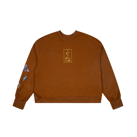 IWYWH BROWN BUTTERFLIES SWEATSHIRT