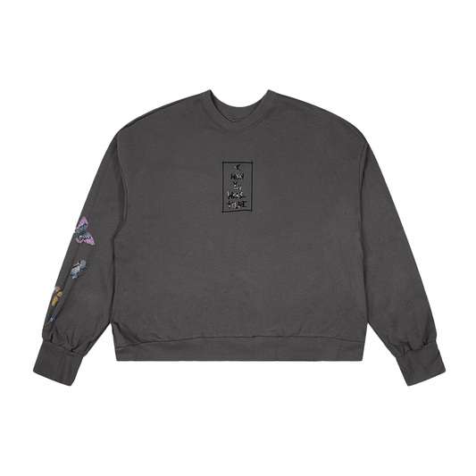 IWYWH GREY BUTTERFLIES SWEATSHIRT