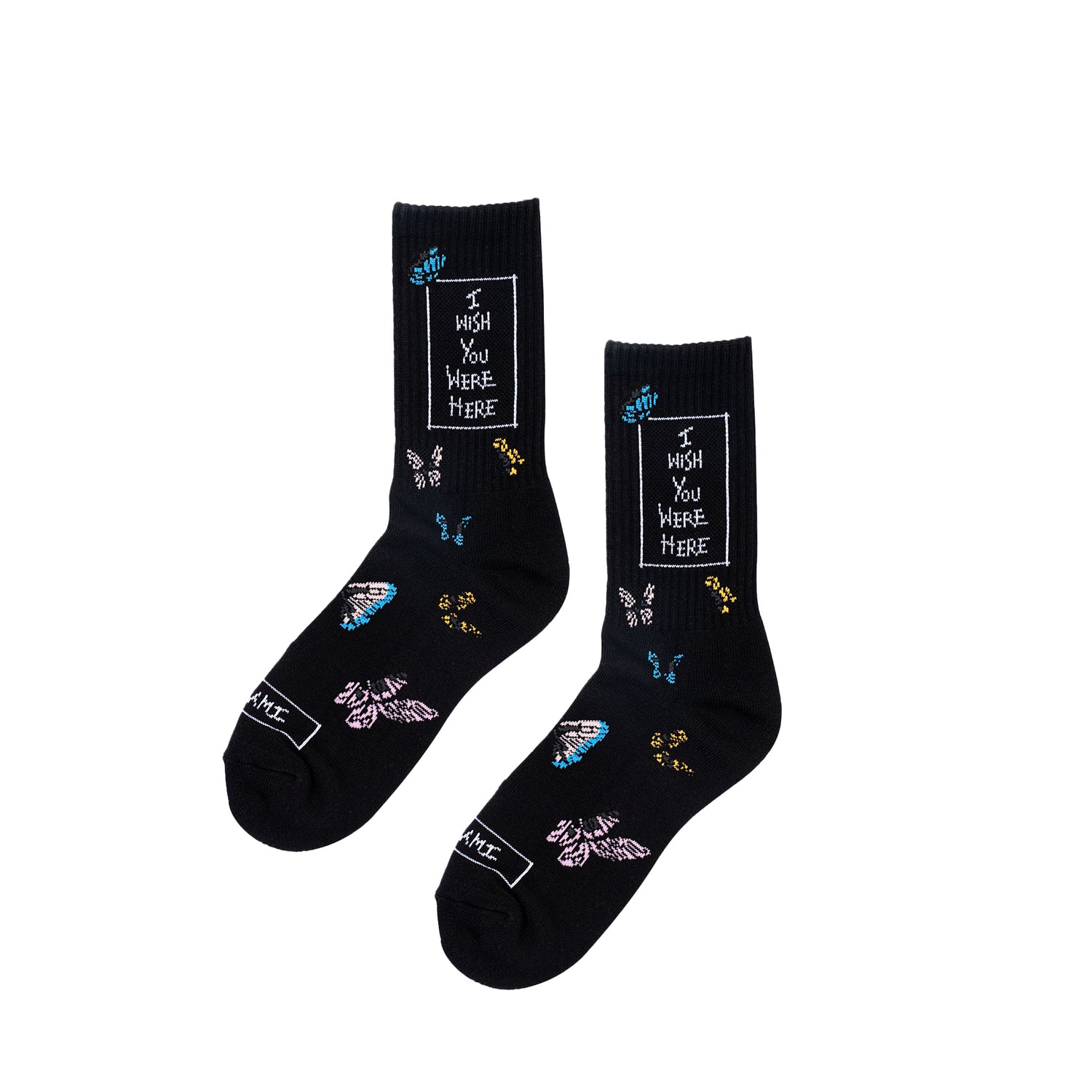 IWYWH BLACK BUTTERFLIES SOCK