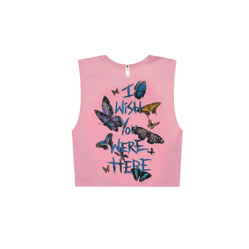 IWYWH Butterfly Men Vest Pink