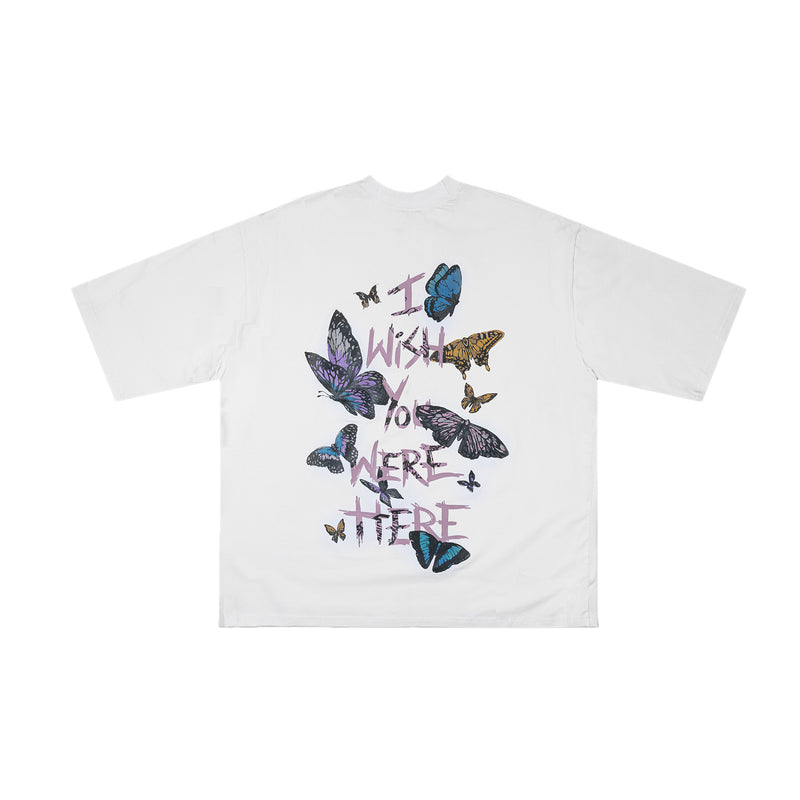 IWYWH WHITE BUTTERFLIES TEE