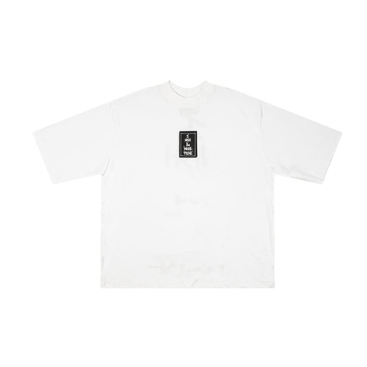 IWYWH WHITE CLASSIC RUBBER TAG TEE