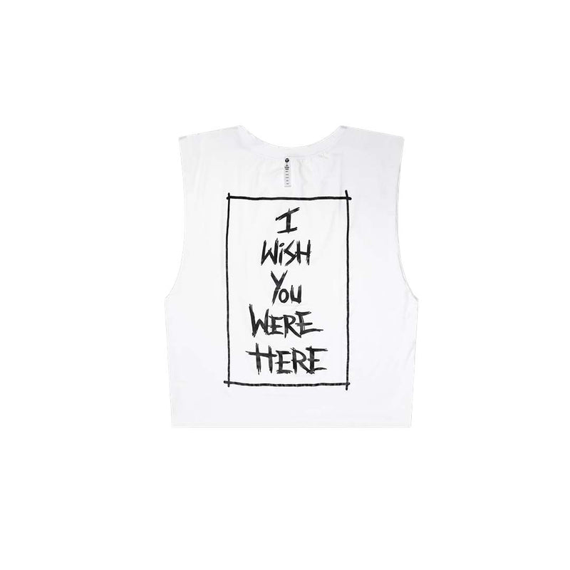 I WISH YOU WERE HERE CLASSIC MEN VEST WHITE