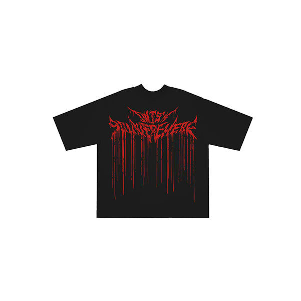 I WISH YOU WERE HERE REVERSIBLE TEE BLACK