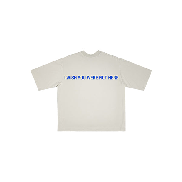 I WISH YOU WERE HERE REVERSIBLE TEE OFF WHITE