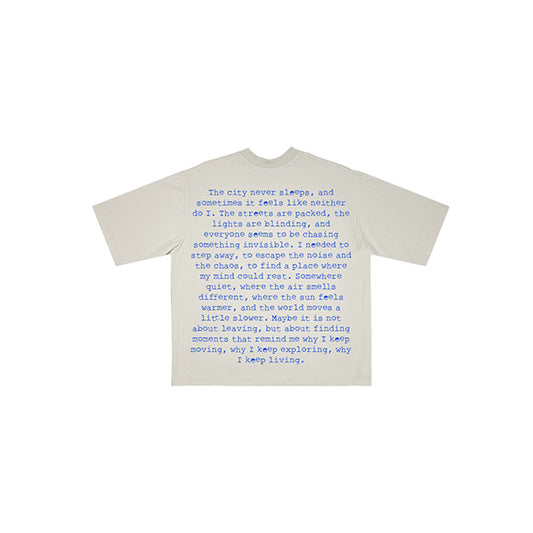 I WISH YOU WERE HERE REVERSIBLE TEE OFF WHITE