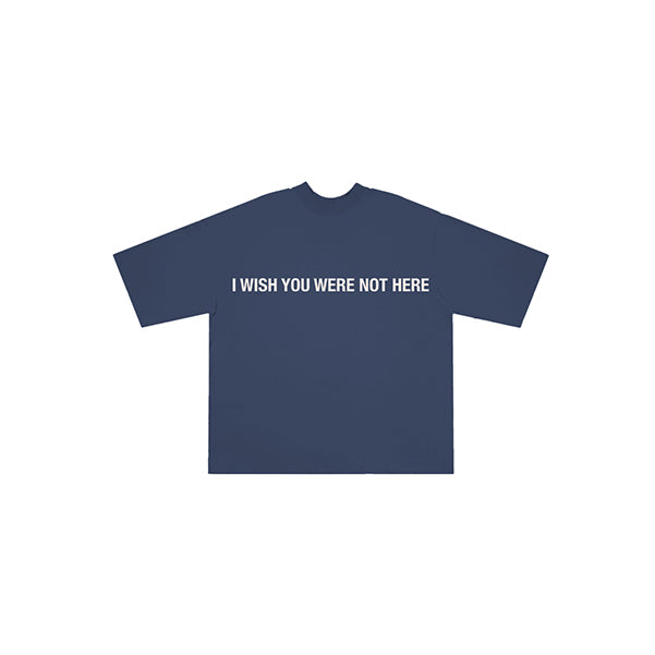 I WISH YOU WERE HERE REVERSIBLE TEE BLUE