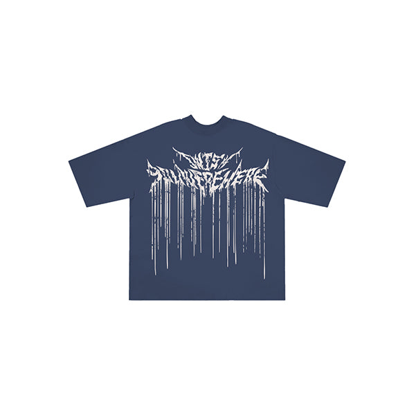 I WISH YOU WERE HERE REVERSIBLE TEE BLUE